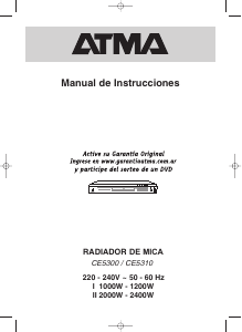 Manual de uso Atma CE5310 Calefactor