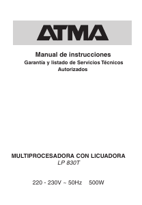Manual de uso Atma LP830T Robot de cocina