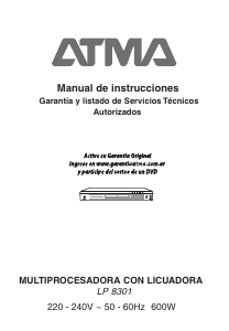 Manual de uso Atma LP8301 Robot de cocina