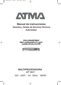 Manual de uso Atma MP8601 Robot de cocina