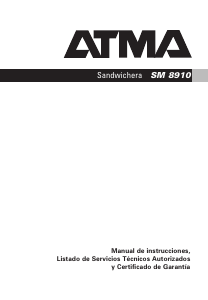 Manual de uso Atma SM8910 Grill de contacto