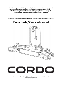 Handleiding Cordo Carry Advanced Fietsendrager