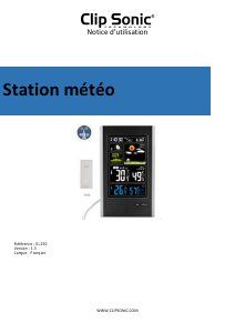 Mode d’emploi ClipSonic SL250 Station météo