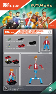 Handleiding Mega Construx set FND71 Futurama Fry