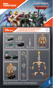 Manual Mega Construx set FND63 Masters of the Universe He-Man