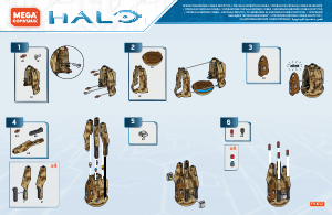 Manual Mega Construx set FVK12 Halo Operation - Bronze cobra drop pod