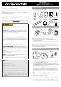 Handleiding Cannondale IQ100 Fietscomputer