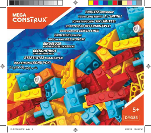 Manual Mega Construx set DYG83 Bulk Vibrant box of blocks