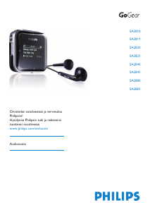 Käyttöohje Philips SA2840 GoGear MP3-soitin