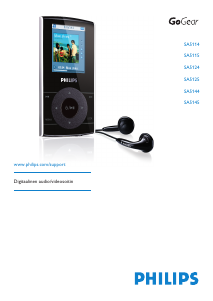 Käyttöohje Philips SA5115 GoGear MP3-soitin