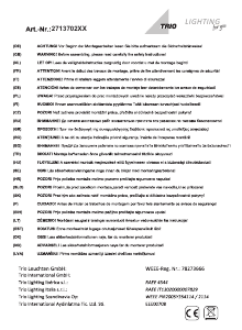 사용 설명서 Trio 271370211 Hotel 램프