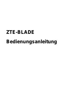 Bedienungsanleitung ZTE Blade Handy