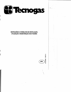 Manual Tecnogas CFP 910 Inox Fogão