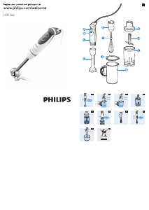 Manuale Philips HR1366 Frullatore a mano