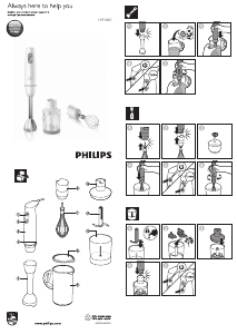 Bruksanvisning Philips HR1680 Stavmixer