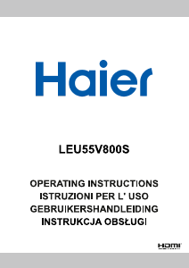Manuale Haier LEU55V800S LED televisore