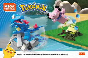 Bedienungsanleitung Mega Construx set FVK70 Pokemon Totodile gegen Snubbull