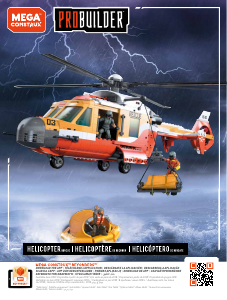 Manual Mega Construx set FXY58 Probuilder Coast guard helicopter rescue
