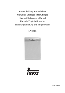 Manual Teka LP 800 S Dishwasher