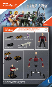 Manual Mega Construx set FND65 Star Trek Captain Picard