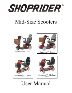 Manual Shoprider Sunrunner 4 Mobility Scooter