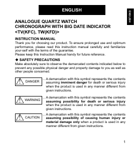 Manuale Orient TW04003B Sports Orologio da polso