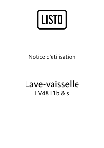 Mode d’emploi Listo LV48 L1s Lave-vaisselle