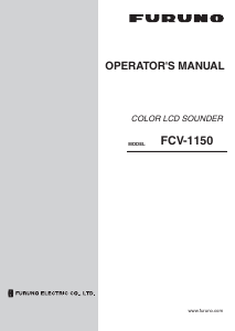 Manual Furuno FCV-1150 Fishfinder