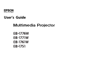 Manual Epson EB-1771W Projector