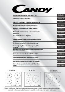 Instrukcja Candy CI640C Płyta do zabudowy