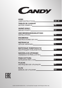 Mode d’emploi Candy CFX64 Table de cuisson