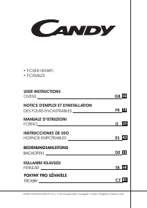 Manuale Candy FCXE 818XWIFI Forno