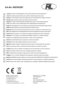 Руководство Reality R82761207 Pau Светильник