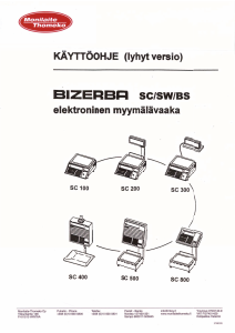 Käyttöohje Bizerba SC 800 Teollisuusvaaka