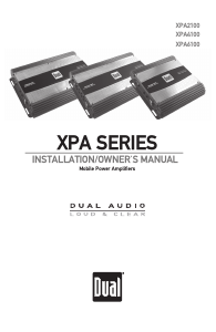 Manual Dual XPA4100 Car Amplifier