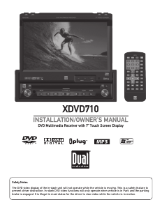 Handleiding Dual XDVD710 Autoradio