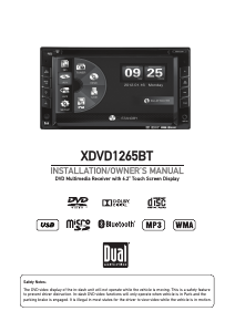 Handleiding Dual XDVD1265BT Autoradio