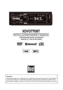 Manual Dual XDVD770BT Car Radio