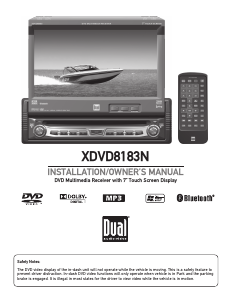 Manual Dual XDVD8183N Car Radio