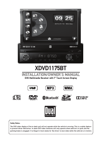 Manual Dual XDVD1175BT Car Radio