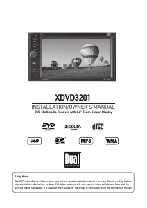 Manual Dual XDVD3201 Car Radio