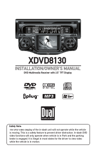 Manual Dual XDVD8130 Car Radio