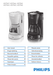 Manuale Philips HD7563 Macchina da caffè