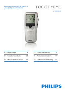 Manual Philips LFH9398 Pocket Memo Audio Recorder