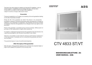 Manual AEG CTV 4833 LCD Television