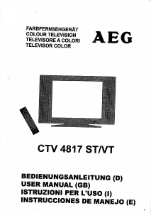 Manuale AEG CTV 4817 LCD televisore