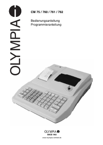 Bedienungsanleitung Olympia CM 75 Registrierkasse