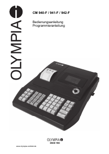 Bedienungsanleitung Olympia CM 941 Registrierkasse
