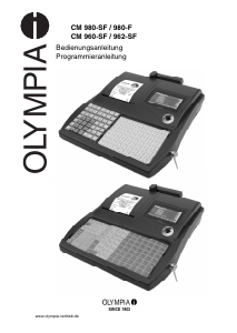 Bedienungsanleitung Olympia CM 960-SF Registrierkasse