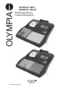 Bedienungsanleitung Olympia CM 980-SF Registrierkasse